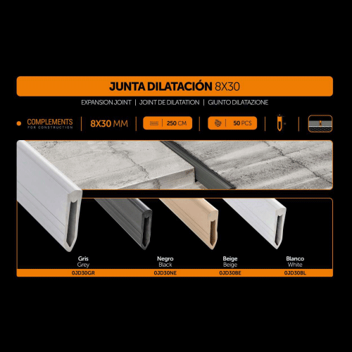JUNTA DILATACIÓN 8X30 MM