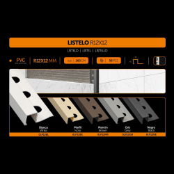 LISTELO PVC R12X12 MM