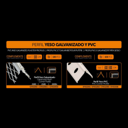 PERFIL YESO GALVANIZADO Y PVC