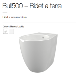 BULL 500 Bidet a Terra