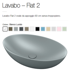 Lavabo in Appoggio FLAT 2 60x40