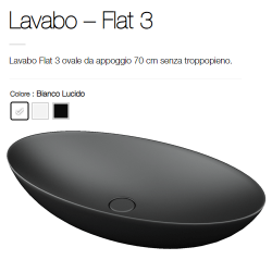 Lavabo in Appoggio FLAT 3 70x41