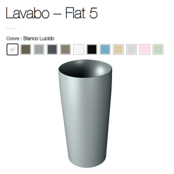 Lavabo Monolitico FLAT 5 ø 42 scaricoa pavimento