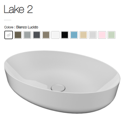 Lavabo in Appoggio LAKE 2 62 X 42