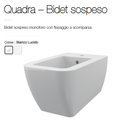 QUADRA Bidet Sospeso