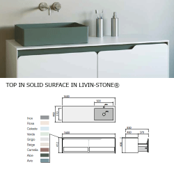 TOP NON FORATO IN LIVIN-STONE CM. 120